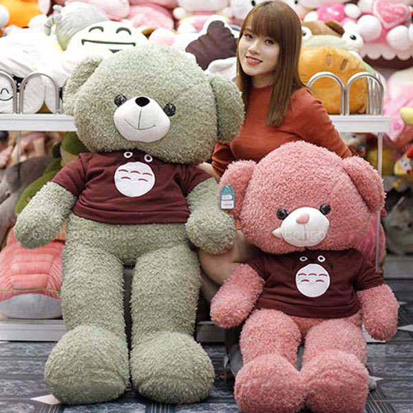 Gấu bông teddy 1m áo Totoro được nhập khẩu từ Thái Lan