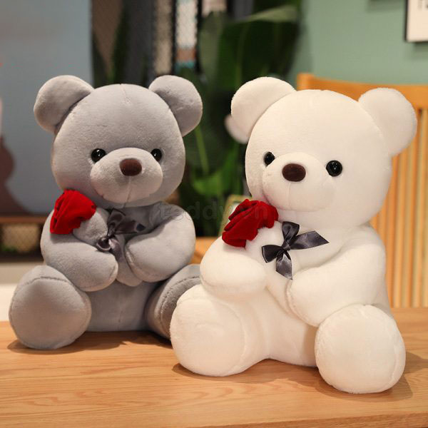 Gấu bông Teddy 1m ôm hoa