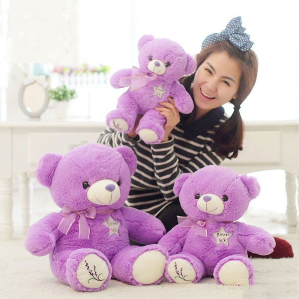 Gấu teddy nhỏ Lavender có màu tím của sự thủy chung